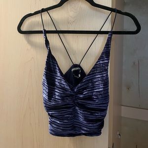 purple Urban Outfitters crop top